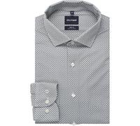 OLYMP Level Five 24/Seven Body Fit Jerseyhemd weiss, Bedruckt
