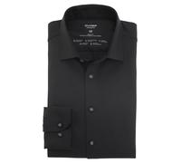 OLYMP Businesshemd Level Five body fit Jerseyshirt Herren Gr. 44 schwarz 92% Baumwolle, 8% Elasthan
