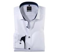 OLYMP Hemd Herren Slim Fit Langarm Baumwolle weiß, 39