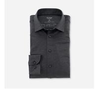 OLYMP LEVEL FIVE BODY FIT FLEX JERSEY LANGARM HEMD ANTHRAZIT - 39 - M