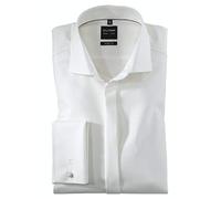 Businesshemd OLYMP "OLYMP Level Five Soirée, body fit, Hochzeitshemd, Royal Kent", Herren, Gr. 43, Normaler Arm, hellbeige, 97% Baumwolle, 3% Elastolefin, Hemden (51380613-43) hellbeige