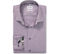 OLYMP Level Five Body Fit Hemd aubergine, Faux-uni