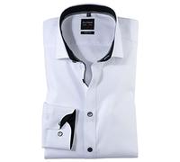 OLYMP Level Five Body fit Hemd extra Langer Arm Haifischkragen weiß