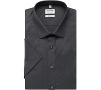 OLYMP Level Five Body fit halbarm New York Kent Kragen Chambray anthrazit Gr. 38