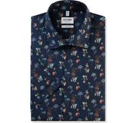 OLYMP Kurzarmhemd Herren Slim Fit Kurzarm Baumwolle blau, 40