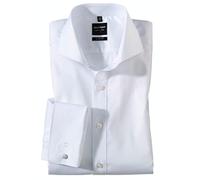 OLYMP Level Five Body fit Hemd Langarm ohne Manschettenknopf beige Größe 42