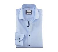 OLYMP Businesshemd Level Five body fit – Herren – Baumwoll-Stretch, blau (ozon) – Gr. 44