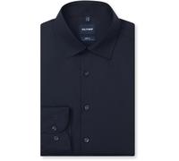 Businesshemd OLYMP "OLYMP Level Five, Body Fit, Kent", Herren, Gr. 38, Normaler Arm, blau (marine), 97% Baumwolle, 3% Elastolefin, Hemden (45600063-38) marine