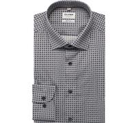 OLYMP Level Five Body Fit Hemd rauchblau, Bedruckt