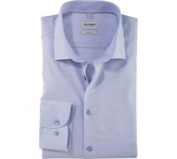 OLYMP Herren Businesshemd Langarm Level.Five.Body.fit,Einfarbig,Body fit,Modern Kent,Rauchblau 13,42