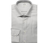 Businesshemd OLYMP "OLYMP Level Five, Body Fit, New York Kent", Herren, Gr. 38, Normaler Arm, blau (silbergrau), 97% Baumwolle, 3% Elastolefin, Hemden (50062131-38) silbergrau