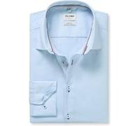 Businesshemd OLYMP "OLYMP Level Five, body fit, Kent", Herren, Gr. 38, Normaler Arm, hellblau, 100% Baumwolle, Hemden (39005618-38) hellblau