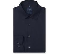 Businesshemd OLYMP "OLYMP Level Five, Body Fit, Kent mit extra langem Arm", Herren, Gr. 38, Normaler Arm, blau (marine), 97% Baumwolle, 3% Elastolefin, Hemden (47123839-38) marine