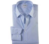 Olymp Herren Hemd Level 5 Body Fit Langarm, Bleu, 38