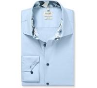 OLYMP Herrenhemd Level Five Body Fit New York Kent Langarm Blau Gr. 38