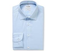 Businesshemd OLYMP "OLYMP Level Five, body fit, Kent", Herren, Gr. 45, Normaler Arm, bleu, 97% Baumwolle, 3% Elastolefin, Hemden (73962556-45) bleu