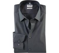 OLYMP Hemd Herren Slim Fit Langarm Baumwoll-Stretch grau, 45