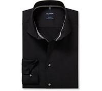 OLYMP Herren Businesshemd Langarm Level.Five.Body.fit,Einfarbig,Body fit,Royal Kent,schwarz 68,37