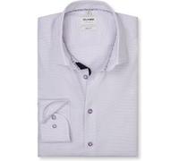 OLYMP Level Five Slim Fit Businesshemd aus Baumwoll-Mix mit Kentkragen in Flieder, Größe 38