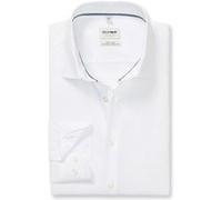 OLYMP Hemd Herren Slim Fit Langarm Baumwolle weiß, 40
