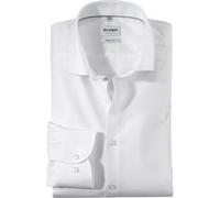 OLYMP Hemd Herren Slim Fit Langarm Baumwolle weiß, 46