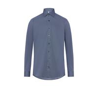 OLYMP Herren Oberhemd Langarm Level Five,Rotationsdruck auf Uni,366 Level 5 Body fit (15.05.2015 - F16),21 New York Kent-2,Marine 18,44