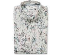 Businesshemd OLYMP "OLYMP Level Five garment washed, body fit, Kent", Herren, Gr. 39, Normaler Arm, beige, 57% Leinen, 43% Baumwolle, Hemden (63022144-39) beige