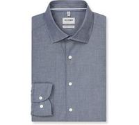 Businesshemd OLYMP "OLYMP Level Five garment washed, body fit, Kent", Herren, Gr. 41, Normaler Arm, marine, 100% Baumwolle, Hemden (69463435-41) marine