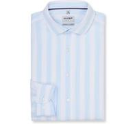 OLYMP Level Five Garment Washed Body Fit Hemd hellblau, Gestreift