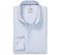 OLYMP Level Five Garment Washed Body Fit Hemd bleu, Gestreift