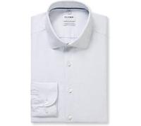 Businesshemd OLYMP "OLYMP Level Five garment washed, body fit, Kent", Herren, Gr. 44, Normaler Arm, silbergrau, 57% Leinen, 43% Baumwolle, Hemden (53422736-44) silbergrau