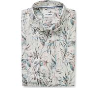 Businesshemd OLYMP "OLYMP Level Five garment washed, body fit, Kent", Herren, Gr. 42, Normaler Arm, bunt (beige), 57% Leinen, 43% Baumwolle, Hemden (63022144-42) beige