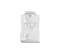 OLYMP Business-Hemd Level Five – Body-Fit, Weiß, Extra langer Arm, Kent, Gr. 45