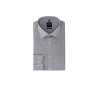 OLYMP Hemd Herren Level Five body fit Slim Fit Langarm Baumwoll-Stretch Grau Gr. 37