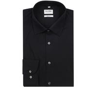 OLYMP Herren Businesshemd Langarm Level.Five.Body.fit,Einfarbig,Body fit,New York Kent,schwarz 68,44