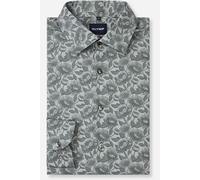 Businesshemd OLYMP "OLYMP Level Five 24/Seven, Body Fit, Kent", Herren, Gr. 42, Normaler Arm, grau (grau, grün), 64% Baumwolle, 27% Polyester, 9% Elasthan, Hemden (37599536-42) grau, grün