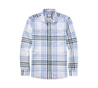 OLYMP Level Five Smart Casual Body Fit Leinenhemd bleu, Kariert