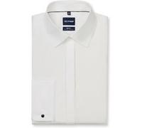 OLYMP Herren Galahemd Level Five Body fit Langarm Popeline Umschlagmanschette Beige Gr. 36