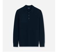 Polokragenpullover OLYMP "Casual", Herren, Gr. XL, marine, Strick, Obermaterial: 39% Baumwolle, 30% Wolle, 15% Polyacryl, 15% Polyamid, 1% Elasthan, unifarben, regular fit normal, Rundhals, Rippbündch