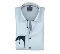 Businesshemd OLYMP "OLYMP Luxor, modern fit, New Kent", Herren, Gr. 46, Normaler Arm, bleu, 100% Baumwolle, Hemden (76332713-46) bleu