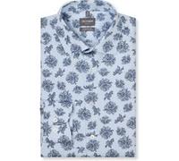 Businesshemd OLYMP "OLYMP Luxor 24/Seven, comfort fit, New Kent", Herren, Gr. 40, Normaler Arm, bleu, 64% Baumwolle, 27% Polyester, 9% Elasthan, Hemden (45756547-40) bleu