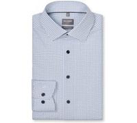 OLYMP Hemd Herren Comfort Fit Langarm Kent blau, 46