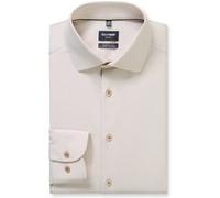 Businesshemd OLYMP "OLYMP Luxor 24/Seven, modern fit, Global Kent", Herren, Gr. 41, Normaler Arm, taupe, 64% Baumwolle, 27% Polyester, 9% Elasthan, Hemden (86286126-41) taupe