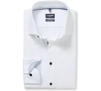 Businesshemd OLYMP "OLYMP Luxor 24/Seven, modern fit, New Kent", Herren, Gr. 40, Normaler Arm, weiß, 64% Baumwolle, 27% Polyester, 9% Elasthan, Hemden (38938011-40) weiß
