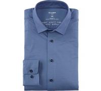 OLYMP Luxor 24/Seven, atmungsaktives Stretch Hemd aus Jersey, modern fit, Blau, Kent, 38 (1202641738)