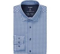 Langarmhemd OLYMP "24/7 - Luxor modern fit", Herren, Gr. 43, primary_ausgabeGroessentyp, blau (marine), Jersey, Obermaterial: 92% Baumwolle, 8% Elasthan, Casual, 2-Knopf-Manschette, Hemden, atmungsakt
