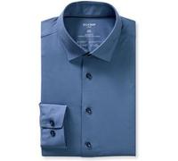 OLYMP Luxor 24/Seven, atmungsaktives Stretch Hemd aus Jersey, Modern Fit, Blau, Kent, 45 (1202641745)