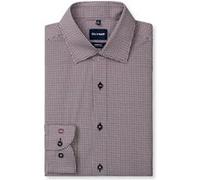 OLYMP Luxor 24/Seven, atmungsaktives Stretch Hemd aus Jersey, Modern Fit, Bordeaux, Kent, 38 (1215243738)