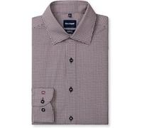 OLYMP Luxor 24/Seven Modern Fit Jerseyhemd bordeaux, Bedruckt