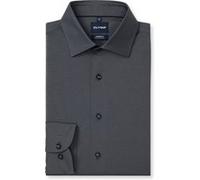 Businesshemd OLYMP "OLYMP Luxor 24/Seven, Modern Fit, New Kent", Herren, Gr. 40, Normaler Arm, grau (graphit), 92% Baumwolle, 8% Elasthan, Hemden (84418115-40) graphit